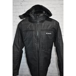 Columbia Ski Jacket Interchange Mens Size 2XL XXL Snowboarding Omni-Heat Black